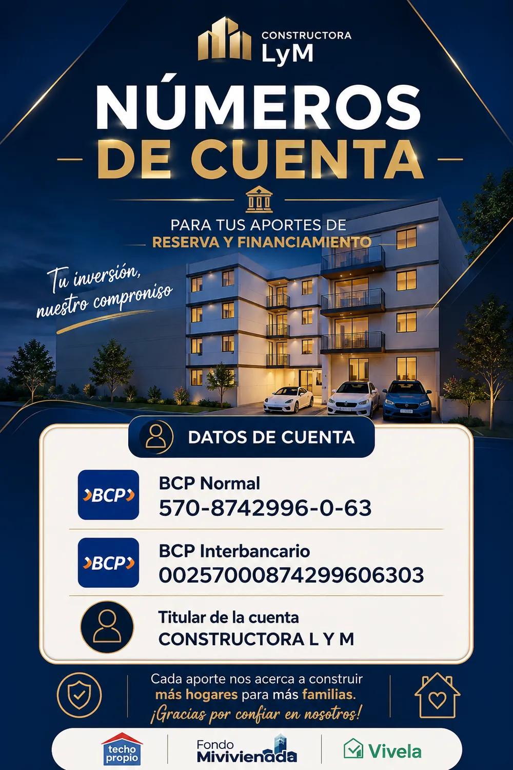 Cuentas para depositar